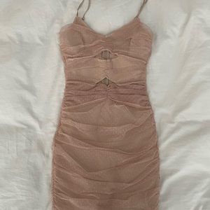 Lulus - pale rose midi dress, size XS